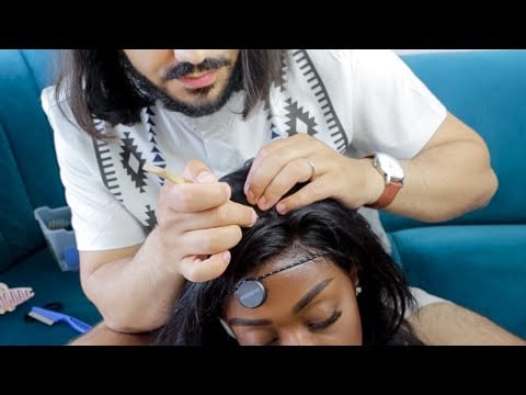 ASMR Rare & Attentive | Parting | Scratching | Nitpicking thru my wife's scalp