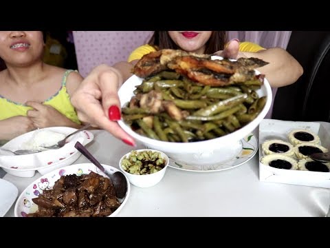 Adobong Sitaw at Pork Chicken Adobo Mukbang 목방