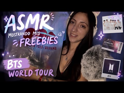 ASMR mostrándote mis freebies de BTS💜