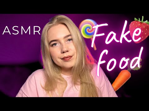 ASMR 🎧 fake food | carrot 🥕 strawberry 🍓 lollipop 🍭 | #asmrminuha #asmr 