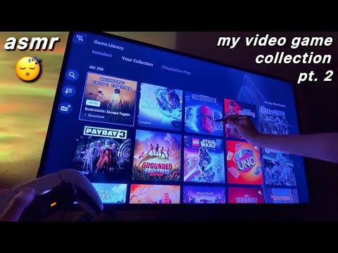ASMR | Showing My ENTIRE Video Game Collection pt 2 (whisper ramble)