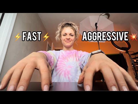 ASMR FAST AGGRESSIVE NO TALKING TABLE TAPPING / CAMERA TAPPING