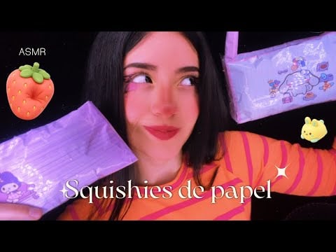 ASMR | Mis nuevos squishies de papel | Sonidos de papel | Andrea ASMR 🦋💓