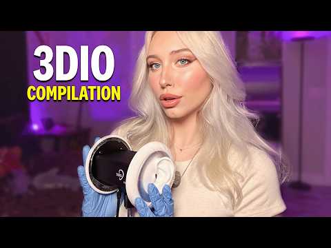 3DIO Mic - Wet Mouth sounds, Clothes scratching, Gum Chewing, Lotion ASMR (February Compilation)