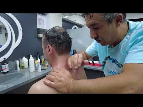 COLORFUL DREAMS WITH MUNUR ONKAN! PERFECT BODY MASSAGE IN THE BARBER'S CHAIR