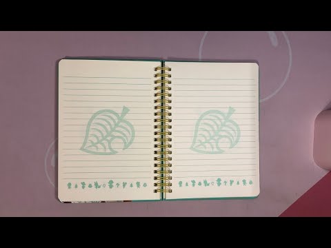 ASMR Flipping Through An Animal Crossing Spiral Notebook