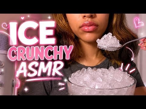ASMR Eating ICE 🧊❄️ CRUNCHY & SATISFYING ICE EATING SOUNDS