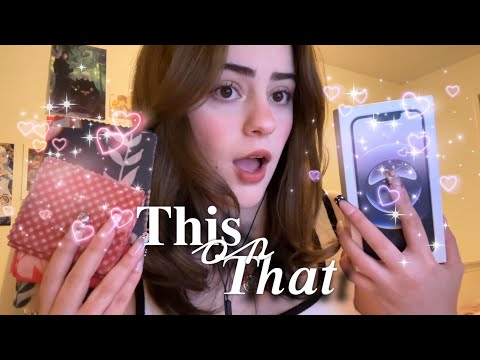 ASMR THIS OR THAT pero asumo cosas sobre ti dependiendo en lo que eliges 