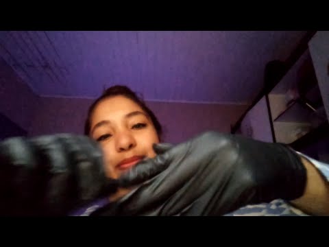ASMR Inspecionando seu couro cabeludo, pescoço, olhos, boca, com luvas, bem relaxante 🧤💤