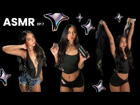 ASMR 20+ minutes |  ep.7 Shein try on haul | tapping, scratching, fabric , hill shoes, mouth sounds