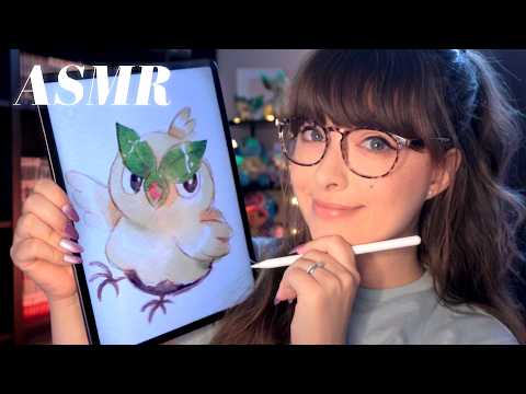 ASMR ✏️ Drawing Pokémon Gen 10 Browt Evolutions ☆ Relaxing Sketching & Tapping to Fall Asleep to!