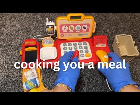 asmr pretend cooking you a meal (toys)