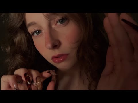 SUPER CLOSE ASMR for sensitive eyes (mouth sounds, mic scratches, lens taps and hand movements)