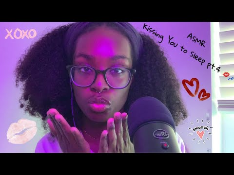 ASMR • Kissing You to Sleep Pt. 4 💋💤  (little up close whisper, mouth sounds, mic rubbing)