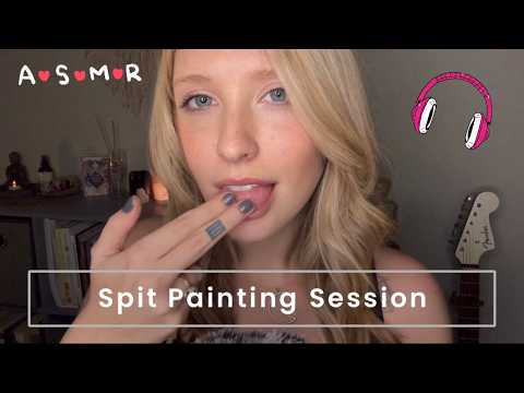 ASMR 🤫 Sensual Spit Painting 💦