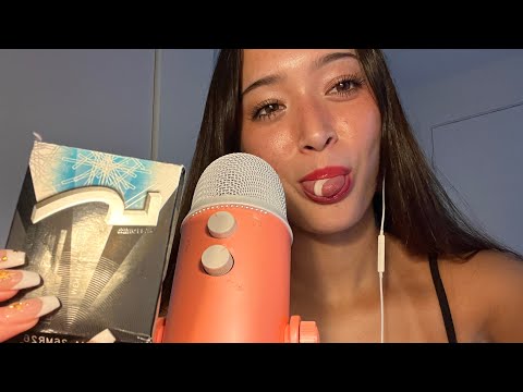ASMR Gum Chewing and Clicky Whispers
