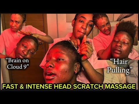 Asmr✨RELAXING SCALP SCRATCHING WITH LONG STILETTO NAILS,HAIR PARTING & LOOSENING ON OLD CORNROWS 