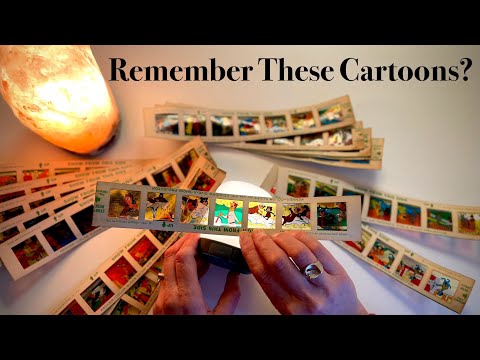 Vintage Cartoon Slides ~ ASMR Soft Spoken with Counting and Plastic Crinkles