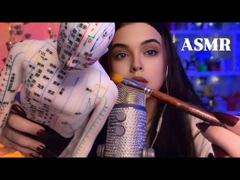 АСМР💆🏼‍♀️Если не можешь уснуть*расслабляющий таппинг по манекену, кисточки, массаж
