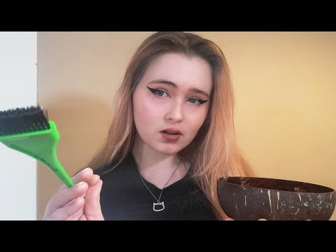 ASMR Girl Dyes Your Hair in the School Bathroom