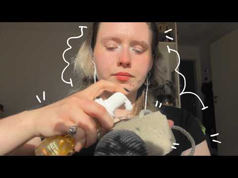 asmr! /subtitled shaving your face!