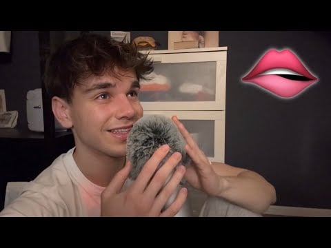 Whispering in your ears + mic scratching for sleep 💙 (ASMR inaudible/unintelligible)