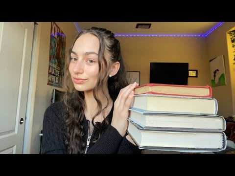 asmr 30+ book haul 📚 | tapping, page flipping |