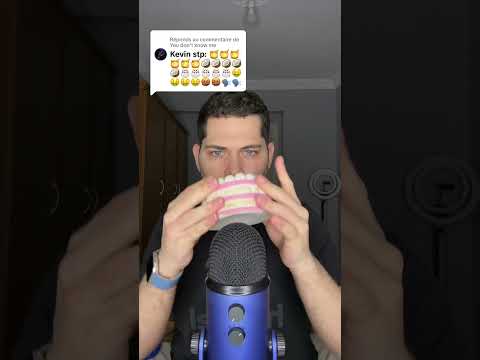 ASMR EMOJI CHALLENGE 🍯🥥🎂🤑🤬🗣️ #asmr #asmrfrançais #emojichallenge #shorts