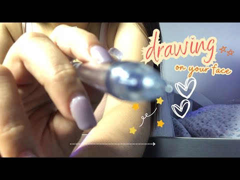 ASMR DRAWING On Your FACE ( for your sleep)💤💤💤