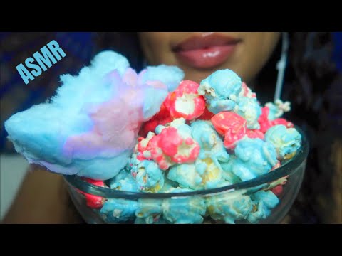 ASMR | Cotton Candy POPCORN 🍿 ☁️💙💓