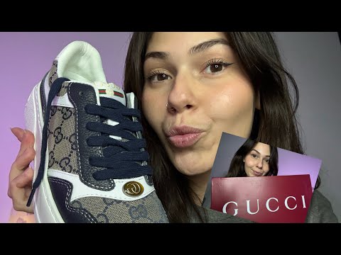 ASMR Dupe Gucci Shoe Unboxing/Review!!