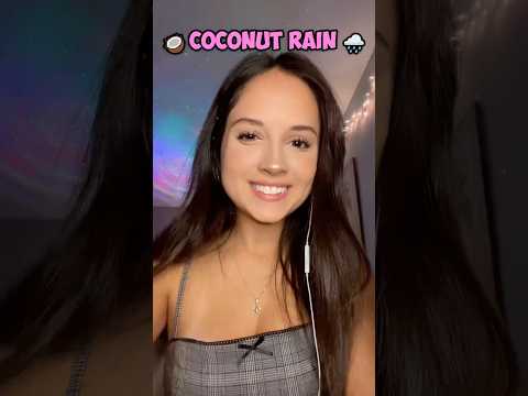 ASMR COCONUT RAIN 🌧️ #asmr #asmrsounds #asmrmouthsounds #asmrrain