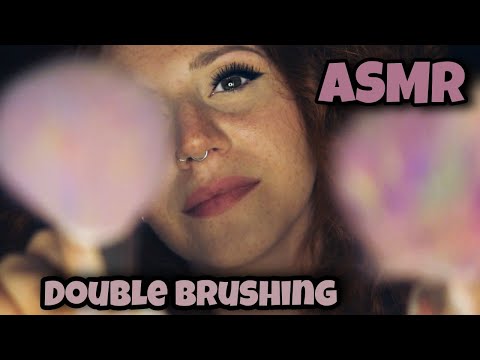 ASMR ita•🖌️ DOUBLE BRUSHING🖌️ camera ✨ frasi MOTIVAZIONALI e FILOSOFICHE ✨ 🌧️Pioggia e musica relax