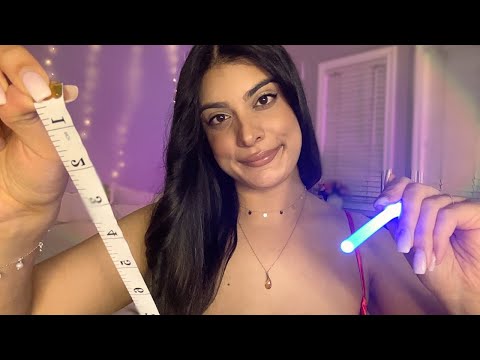 ASMR Pointless Inspection (measuring you, scalp check, counting freckles, inaudible whispers + more)