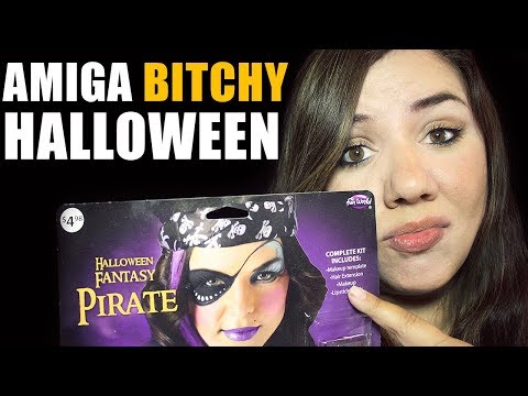 ASMR Español AMIGA BITCHY Te Maquilla para HALLOWEEN!