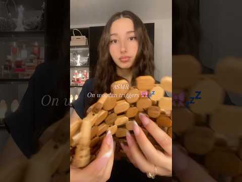 Asmr on wooden triggers for sleep #asmr #wood #sleep #tapping #scratching #tingles