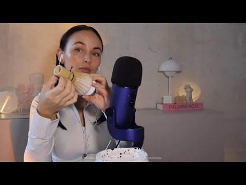 ASMR Make Matcha iced Latte with me 🍵🥛🧊