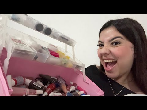 ASMR caseirinho minha coleção de esmaltes