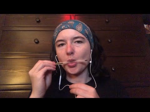 ASMR Pen Noms 😋 (inspired by @FrivolousFoxASMR ) + comb and mic noms, mouth sounds