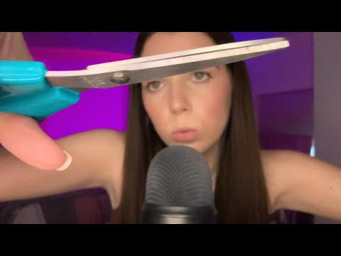 Face/Mic Brushing + Scissor Sounds 🩷✂️ | CV for James | ASMR