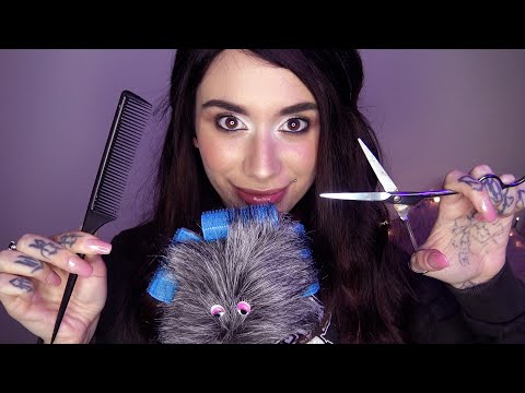 ASMR KELLY' S HAIR STYLIST ROLE PLAY (Scalp Massage, Haircut, Hair Brushing, Hair Inspection)