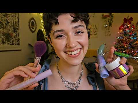 ASMR Doing Your Skincare & Makeup With Unbranded Products 🥰 (personal attention, mouth sounds)
