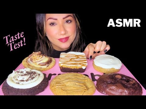 ASMR CRUMBL COOKIES TASTE TEST | New Weekly Flavors & Satisfying Bites | Mukbang