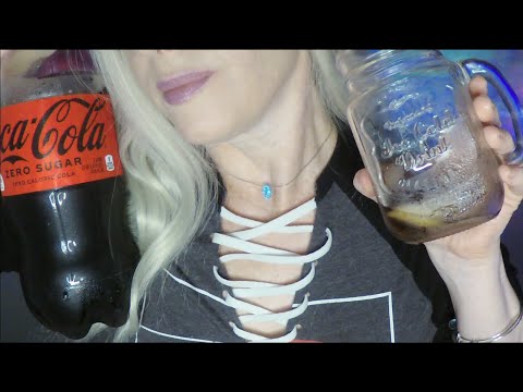 ASMR Gum Chewing, Drinking Coca Cola Random Facts Whispered