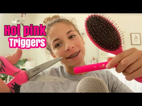 ASMR hot Pink Triggers!!!💞👛🦩🌺