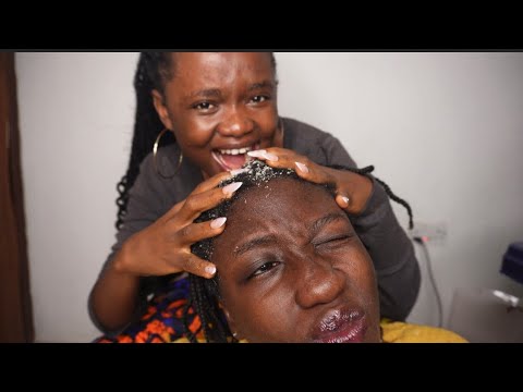 ASMR INTENSE SCALP SCRATCHING AND MASSAGE WITH FAKE FLAKES REMOVAL FOR DEEP SLEEP 😴 