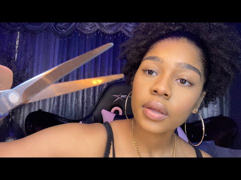 ASMR- Cozy Styling + HairCut 💆🏼‍♀️✂️ (HAIR BRUSHING, SCISSOR SOUNDS)✨