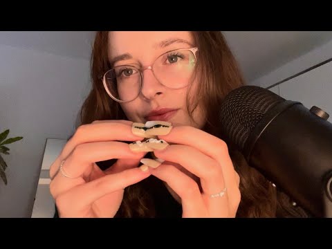 ASMR hand and hair sounds during storm 🌧️