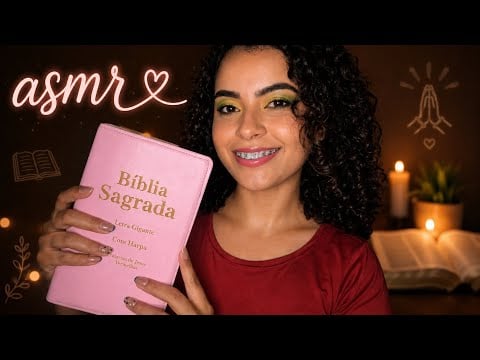 ASMR LENDO E MEDITANDO NA BÍBLIA 📖 (com chiclete).