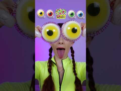 ASMR Gummy Eyeballs Eating Mukbang #shorts